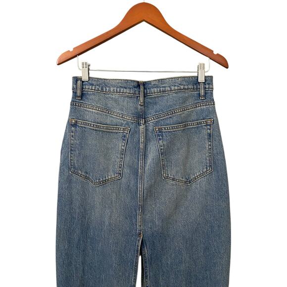 Reformation Daria Denim Maxi Skirt US 29 Blue Ultra High Rise Back Slit Boho - Picture 9 of 15